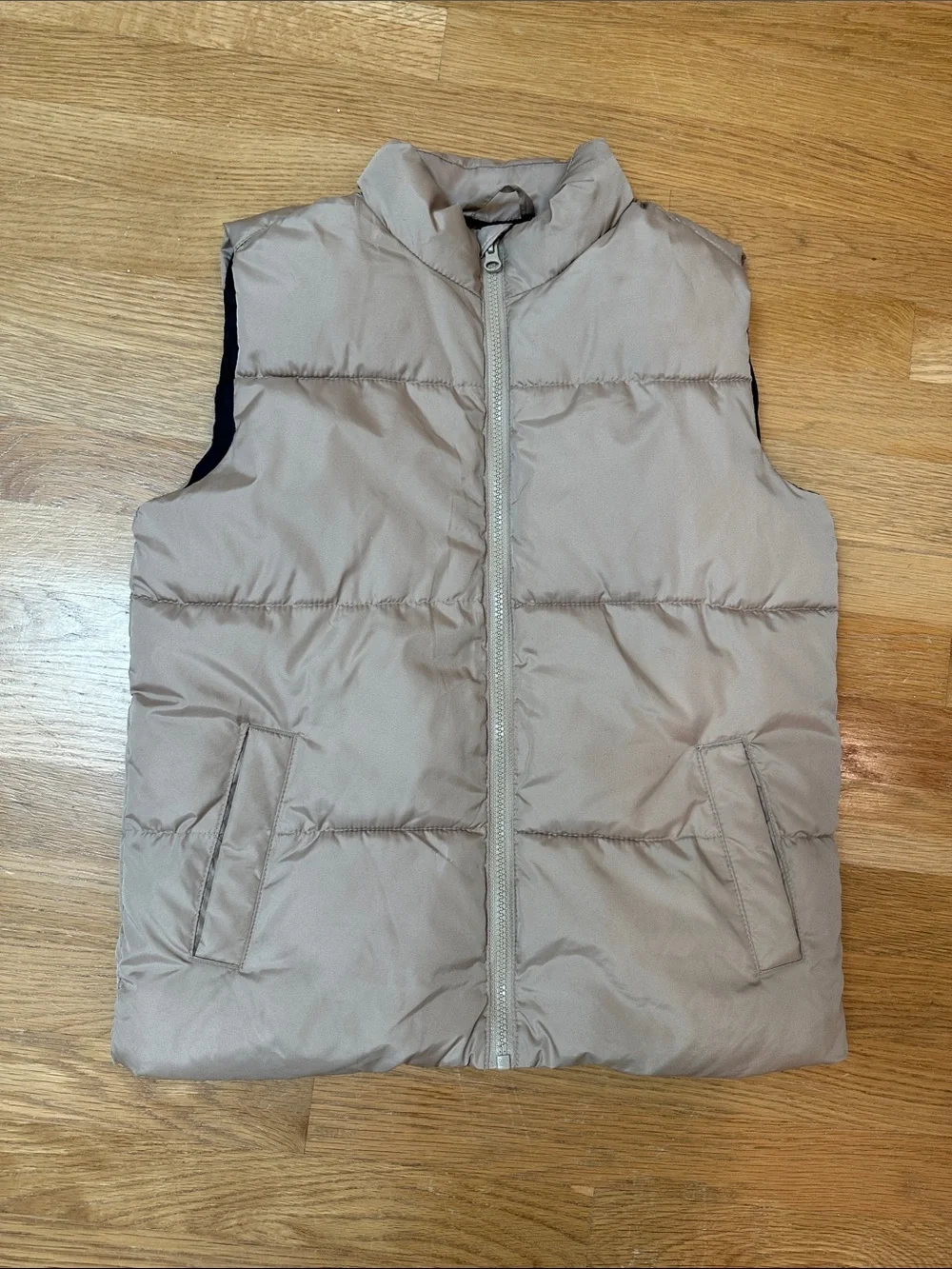 Old Navy Beige Quilted Puffer Vest
